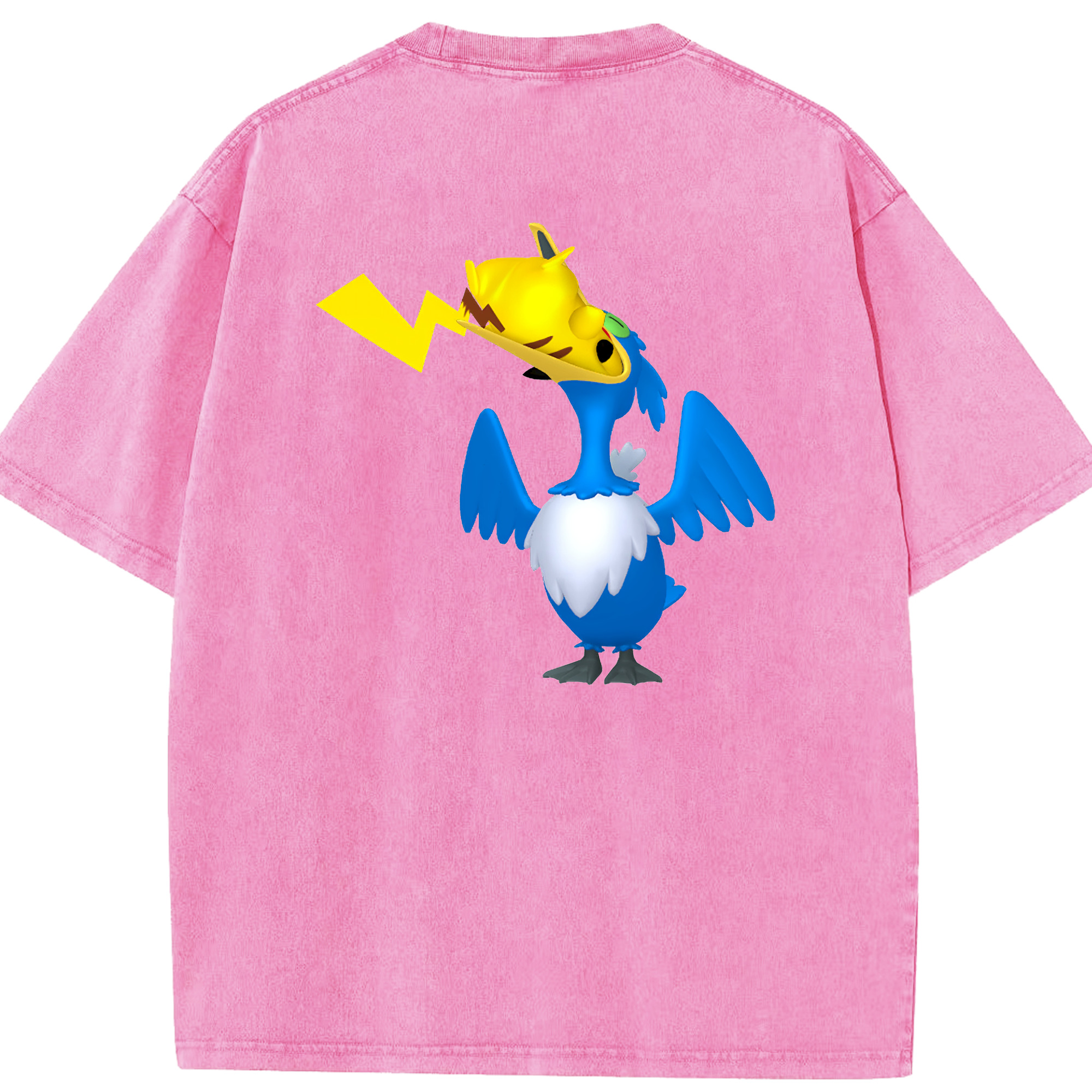 （画像用） ポケットモンスター Pokémon 綿100% ヴィンテージ風 半袖Tシャツ（背面プリント）